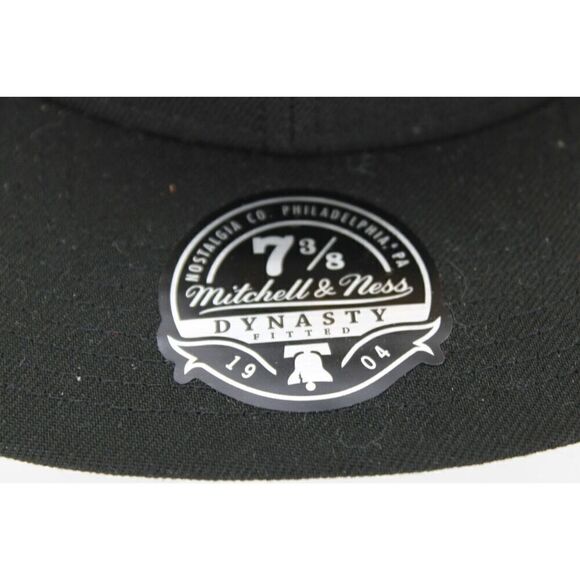 Mitchell & Ness  NBA LA Lakers Fitted Size 8 Flatbill Hat 3D Logo Black Cap NWT - Picture 3 of 10